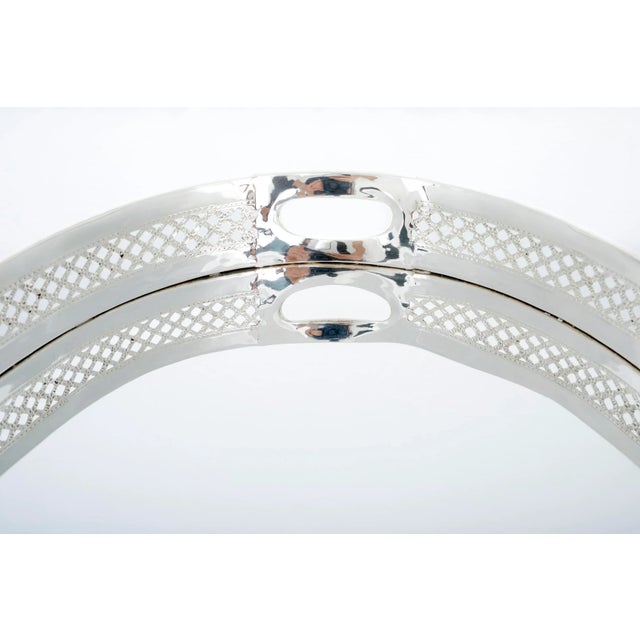 Late 20th Century Vintage Large Silverplated Barware / Tableware Serving Tray For Sale - Image 5 of 12