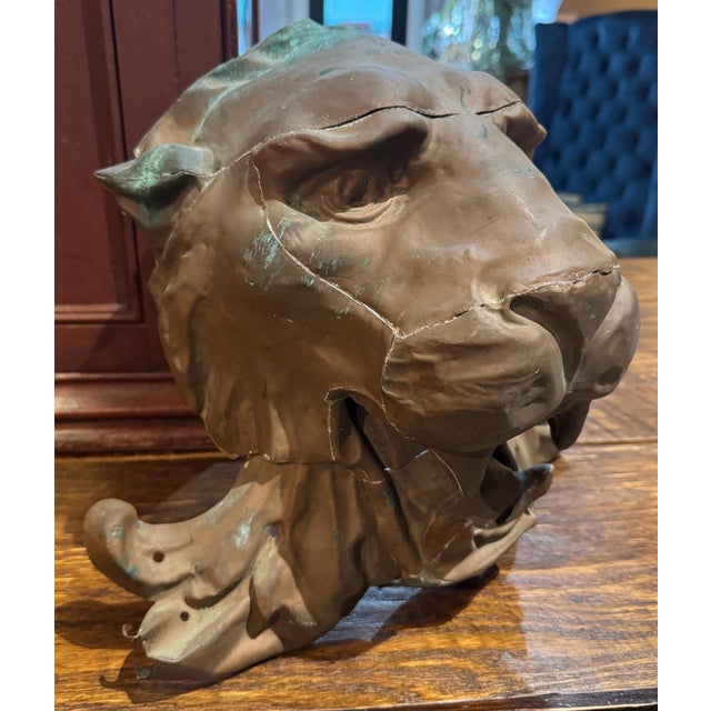 19th Century Copper Lion Victorian Ceiling Corice Piece For Sale - Image 11 of 18
