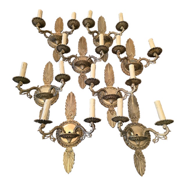1930s E F Caldwell Attributed Sconces - Set of 8 For Sale