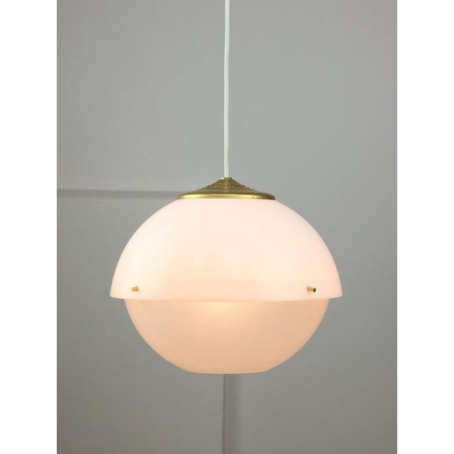 Italian Space Age Pendant in Brass and Acrylic Glass, 1970s For Sale - Image 12 of 18