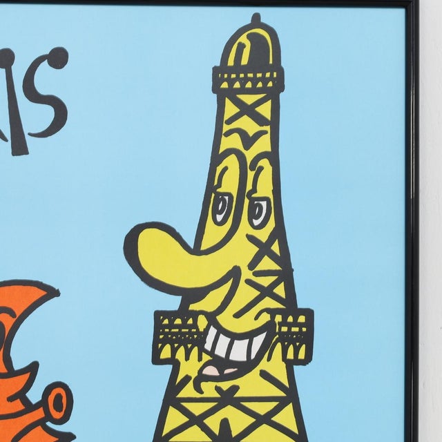 1990s The Moon Man in Paris Poster by Hervé Di Rosa, 1992 For Sale - Image 5 of 7