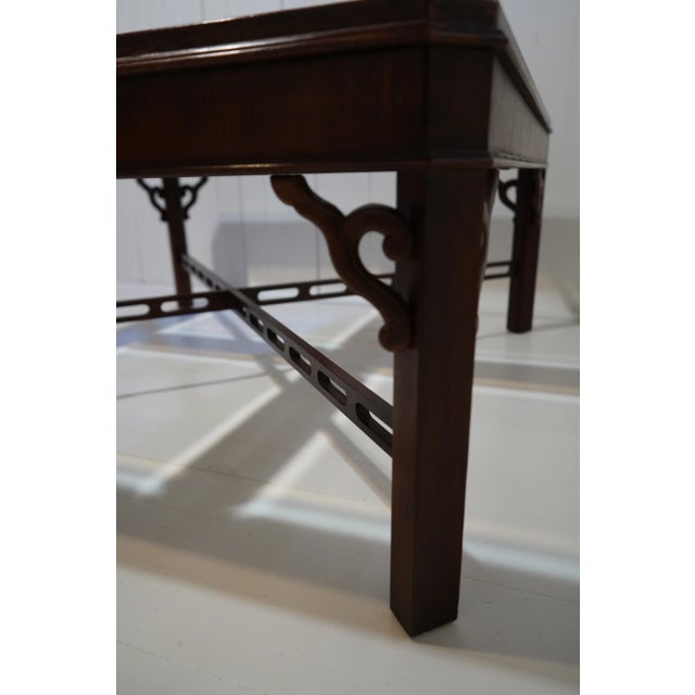 Vintage Chinoiserie Chippendale Coffee Table For Sale - Image 9 of 13