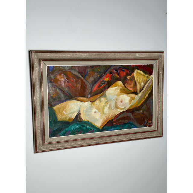 Bengt Ellis, Nude Model, 1960s, Oil on Canvas, Framed For Sale - Image 9 of 17