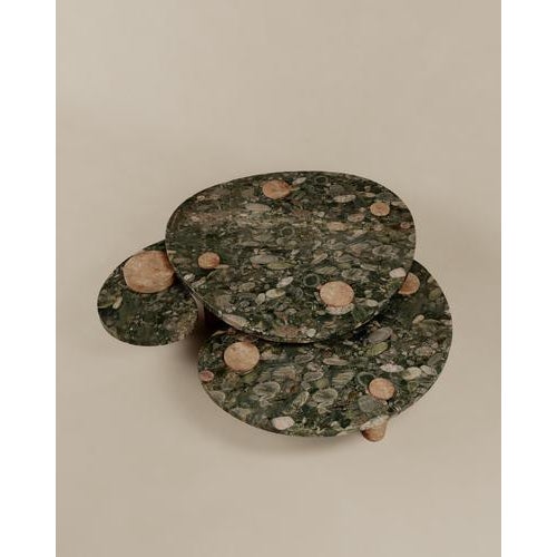 Not Yet Made - Made To Order Organic Marble Magatama Coffee Tables by Esther Knopfler, Set of 3 For Sale - Image 5 of 14
