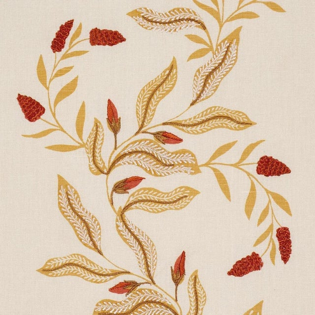 Contemporary Schumacher X Laura Gonzalez Vagary Vines Fabric In Honeycomb For Sale - Image 3 of 4