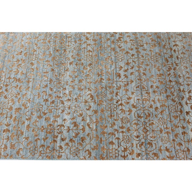 Modern Modern Traditional-Inspired Hand-Knotted Silk & Wool Runner by Doris Leslie Blau For Sale - Image 3 of 11