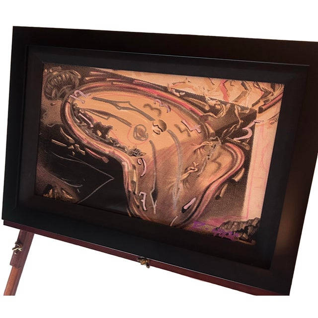 Pop Art Daniel Fuentes (Ringo 4u2c) Original Mixed Media Screen Print “Melting Clocks” For Sale - Image 3 of 6