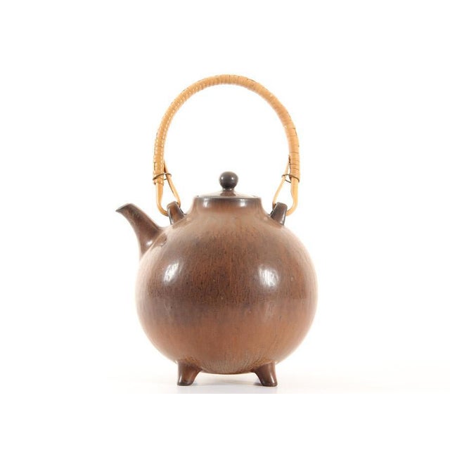 Brown Scandinavian Ceramic Teapot by Gunnar Nylund for Rörstrand, 1960s For Sale - Image 8 of 8