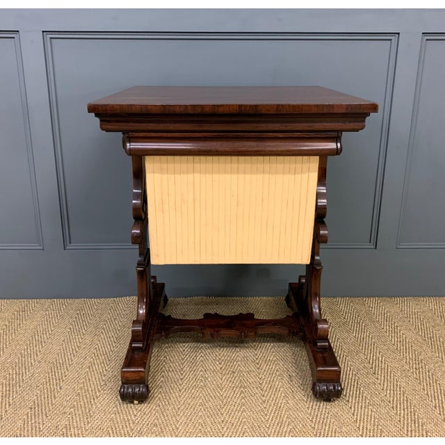 William IV Rosewood Worktable, 1830 For Sale - Image 4 of 16