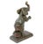 Early 20th Century Early 1900s American Spelter Sitting Elephant Statue For Sale - Image 5 of 6