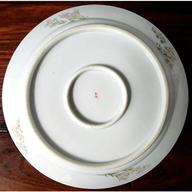 Antique Japanese Fine Porcelain Hand Painted Lg. Round Serving Platter W/Hand Painted Bird and Scenic Wildlife Scenes...