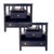 A pair of Stanley Furniture two-drawer nightstands, professionally refinished in a striking Benjamin Moore Old Navy...