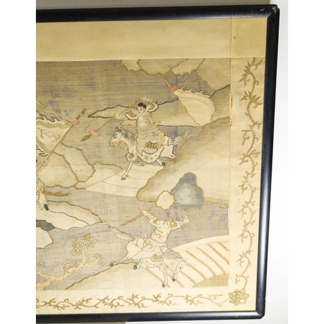 19th Century Large Chinese Kesi Kosu Silk Embroidered Panel For Sale - Image 11 of 12