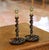 English Pair of Early 20th Century English Oak and Brass Barley Twist Candlesticks For Sale - Image 3 of 8