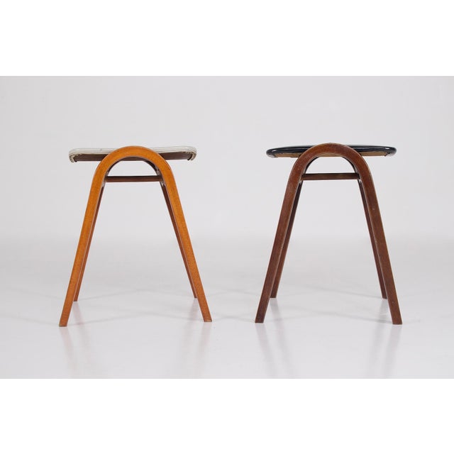 1950s Stools by Isamu Kenmochi for Akita Mokko, 1960s, Set of 2 For Sale - Image 5 of 11