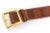 2000 - 2009 Dolce and Gabbana Italian Brown and Brass Tone Leather Belt For Sale - Image 5 of 8