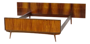Mid-Century Modern Double Bed, 1960s