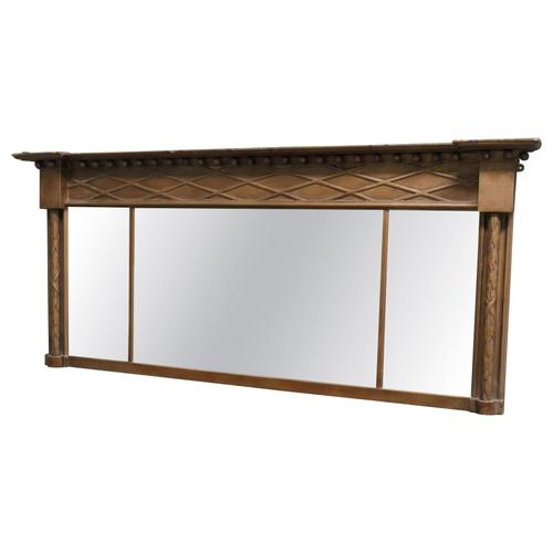 Gold Regency Triple Plate Gilt Mirror for Over Mantle For Sale - Image 8 of 8