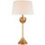 Alberto Large Table Lamp in Antique Gold Leaf with Linen Shade Designer: Julie Neill Height: 32.25" Shade Detail: 14" x...