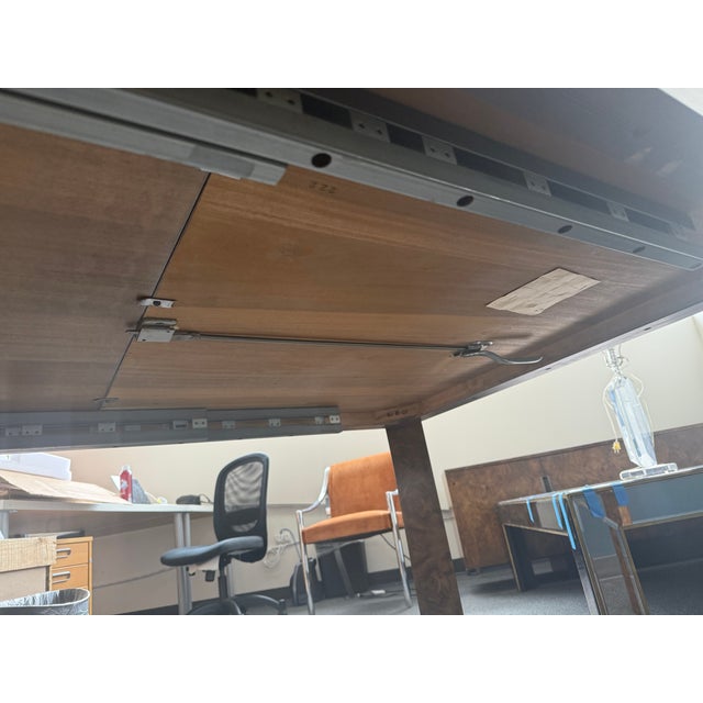 Mid-Century Modern Edward Wormley for Dunbar Olive Burl Dining Table Model D08 W/ Two Leaves – 1973 For Sale - Image 3 of 9