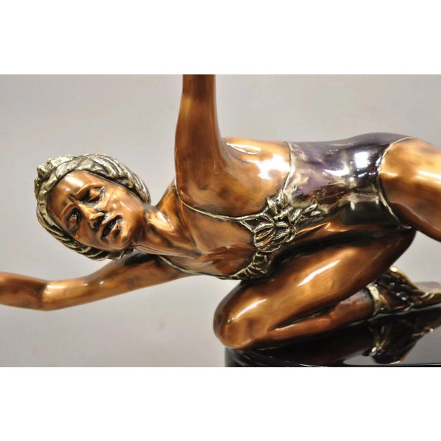 Late 20th Century Federico Cardona Bronze Sculpture of Ballet Dancer on Marble Base 32/250 For Sale - Image 4 of 13