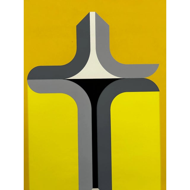 Artist - Signed illegibly Title - Geometric Cross Signed - lower right Year - 1975 Limited Edition - 3/50 Screen print on...