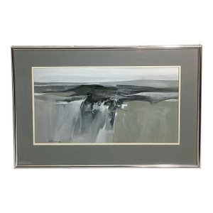 1960s Mendocino Winter by Donald Louthian Framed Watercolor