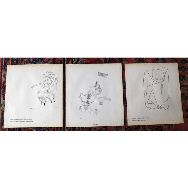 Vintage Mid 20th C. Abstract Black & White Paul Klee Lithographs - Set of 3 For Sale In Cincinnati - Image 6 of 6