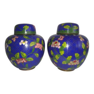 Early 20th Century Chinese Ginger Jars - a Pair For Sale