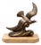 Art Deco French Stylized Bird Sculpture with Giallo di Siena Marble Vide-Poche, 20th Century For Sale