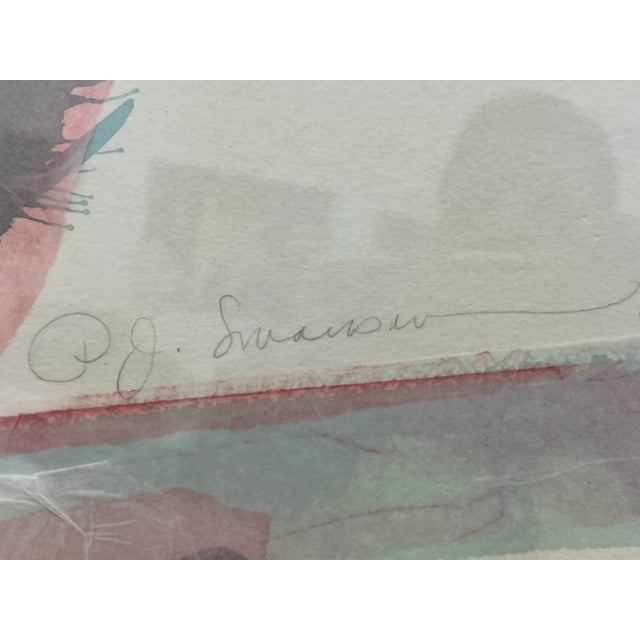 Abstract Expressionism Vintage Watercolor by Joan Swanson For Sale - Image 3 of 10