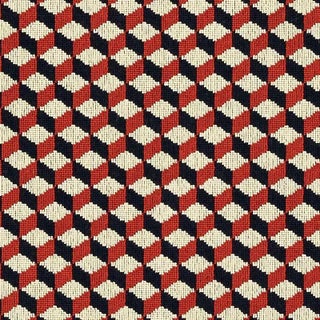 Sample - Schumacher Atwood Fabric in Carnelian For Sale