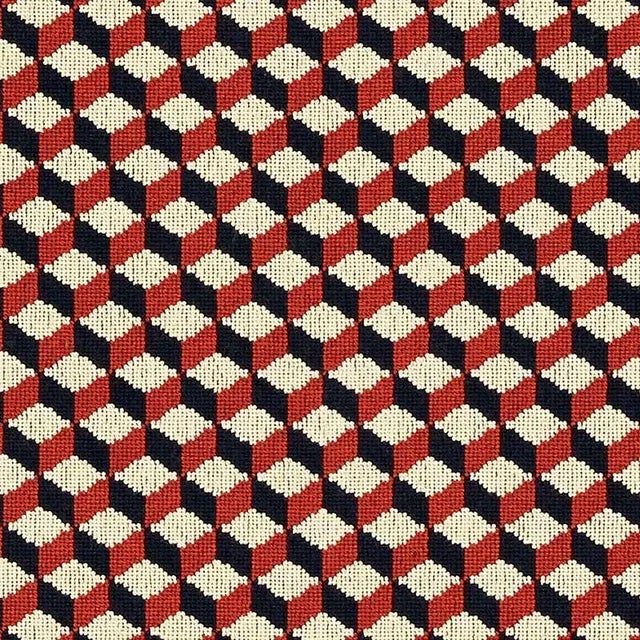 Sample - Schumacher Atwood Fabric in Carnelian For Sale