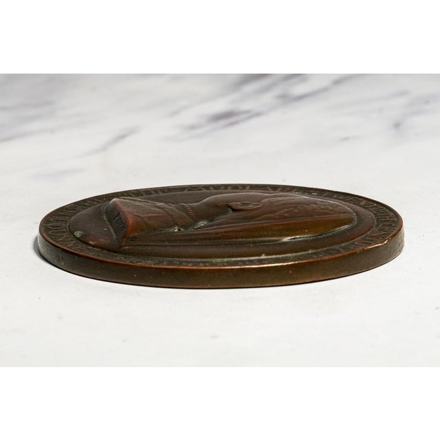 Bronze Rare 1950 the Mudlark Irene Dunne Queen Victoria Solid Bronze Movie Plaque Paperweight, 20th Century Fox Memorabilia For Sale - Image 8 of 10