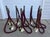 Vintage Mid Century Solid Heavy Brass Glaro Red Velvet Stanchions for Movie Theatre, Security, Set of Eight For Sale - Image 9 of 9