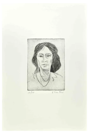 Enotrio Pugliese, Country Study, Etching, 1963