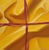 Gold Package by Sarah van der Helm | Oil on Cradled Panel Abstract depiction of a wrapped gift. For Sale