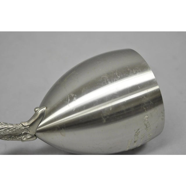 Vintage Royal Order of Jesters Figural Pewter Metal Award Goblet Chalice For Sale - Image 12 of 17