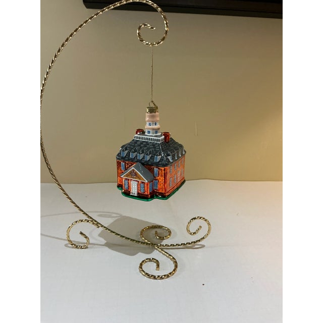 Glass Colonial Williamsburg Christmas Tree Ornaments - A Pair For Sale - Image 7 of 12