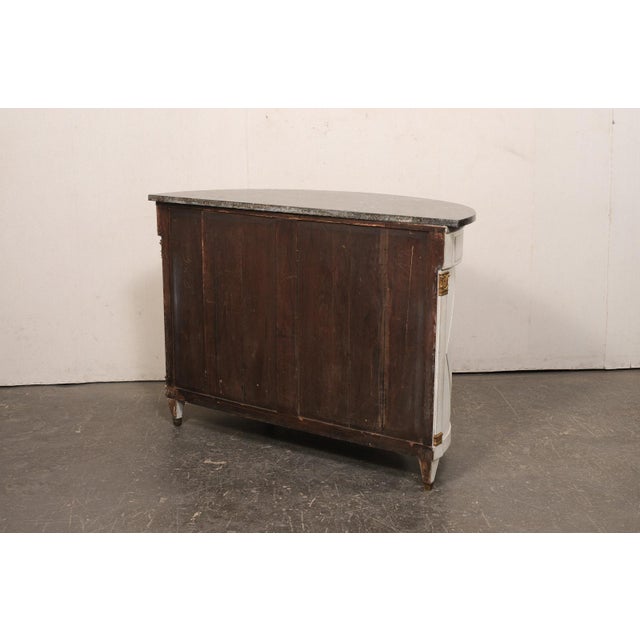 Wood Mid 19th Century French Neoclassical Marble Top Demi-Chest For Sale - Image 7 of 12