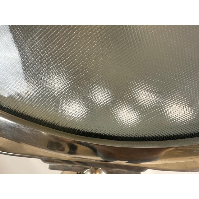 Large Vintage Tripod Aluminum Nickled Floor Lamp, 1980s For Sale - Image 11 of 18