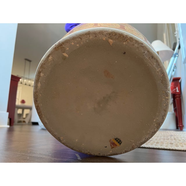 Very Beautiful Extra Large 62 Inches Monumental Asian Floor Porcelain Vase For Sale - Image 10 of 12
