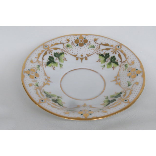 White Carl Tielsch C T Germany Bone China Leaf Teacup and Saucer 4511b For Sale - Image 8 of 16