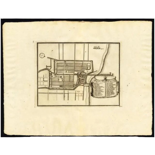 Antique Plan of Batavia, Capital of the Dutch East Indies attributed to Van Der Aa, 1725 For Sale