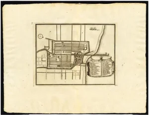 Antique Plan of Batavia, Capital of the Dutch East Indies attributed to Van Der Aa, 1725