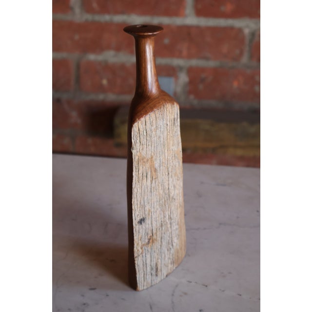 A vintage walnut vase attributed to Doug Ayers. Unsigned. Overall excellent condition.