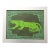 Leopard Panther Minimalism Art Deco American Green Original Oil Painting Cleo Plowden For Sale