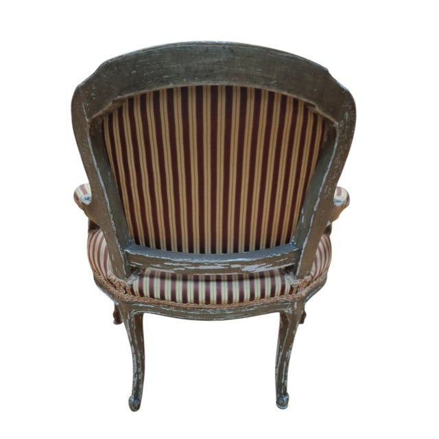 French Pair of Late 18th-Early 19th C. Louis XV Style Child's Fauteuils For Sale - Image 3 of 15