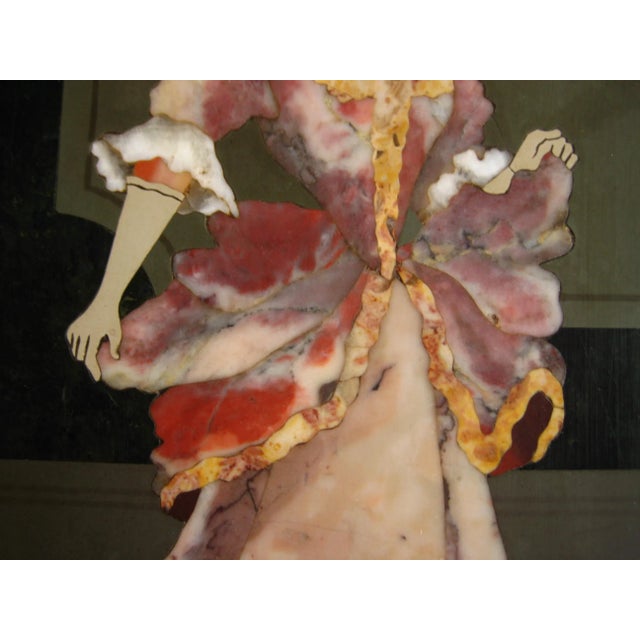 Stone Pietra Dura Italian Portrait of a Women For Sale - Image 7 of 9