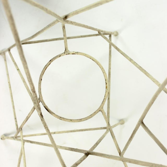 Large Mid-Century Modern Steel Plant Holder Stand, Czechoslovakia, 1960s For Sale - Image 11 of 12